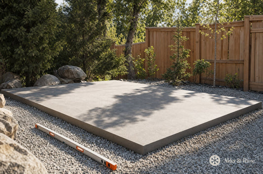 Foundation and Pad Prep for an Outdoor Sauna